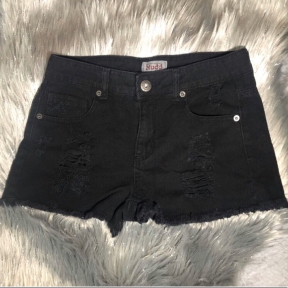 High Waisted Jean Shorts - Picture 1 of 3